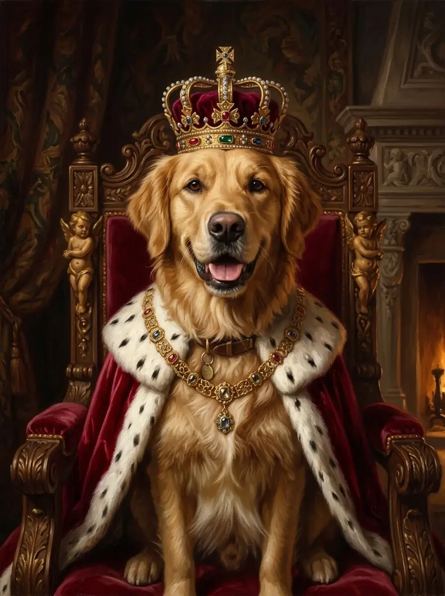 A pet portrait in our monarch style